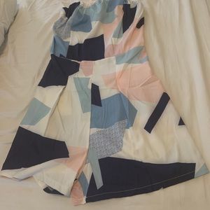 Strapless colorful Romper!